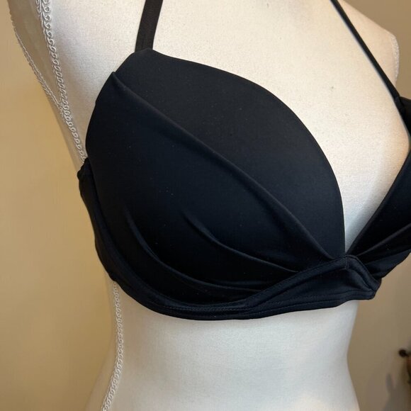 Victoria's Secret Black Padded Underwire Bikini Swim Top, Size 36C - Picture 6 of 14